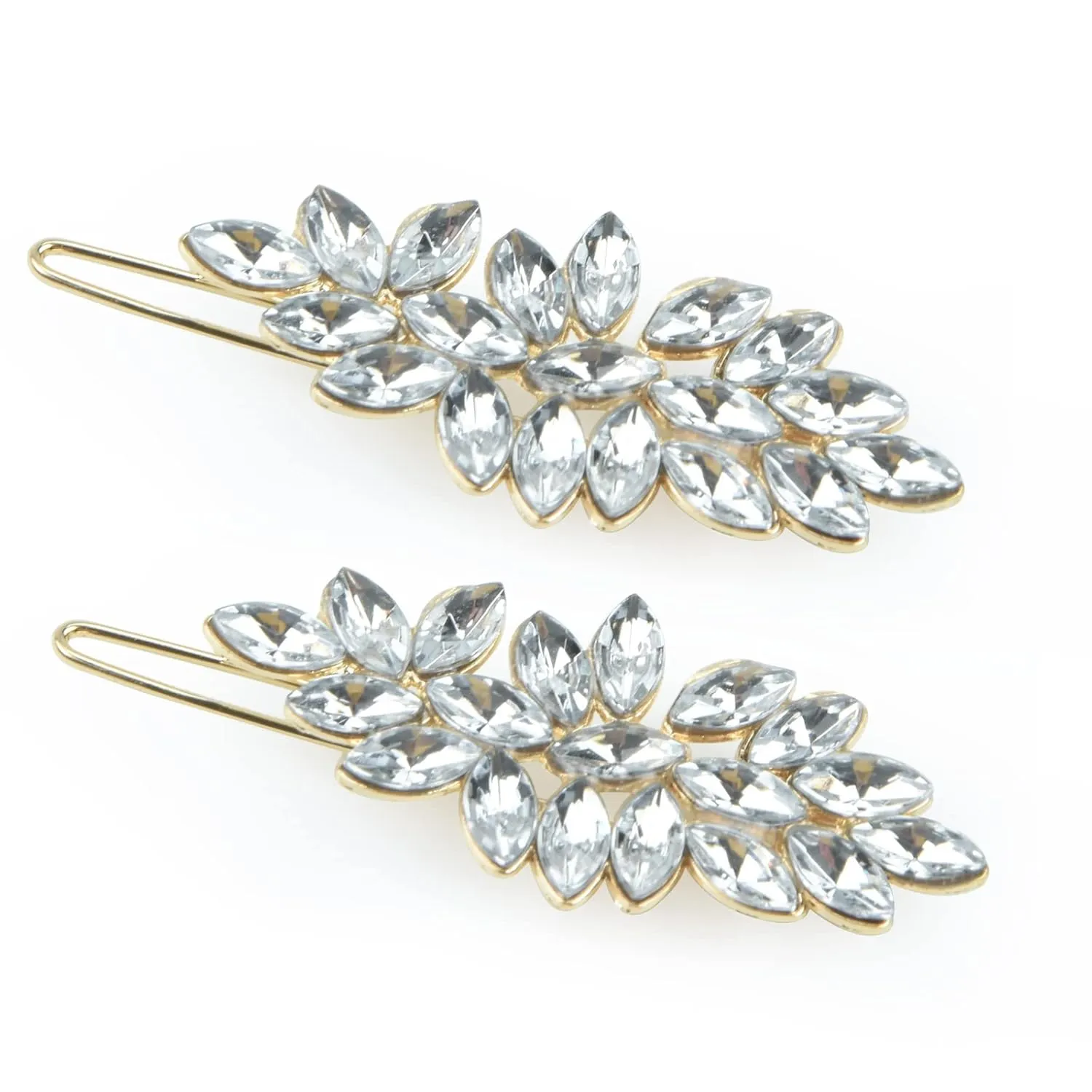 Rhinestone Hair Pins, Crystal Hair Clips, Handmade Cute Hair Barrettes, Hollow Geometric Hairpins, Elegant Metal Hairpin Hair Accessories Headwear Styling Tools, Gifts for Women Girls