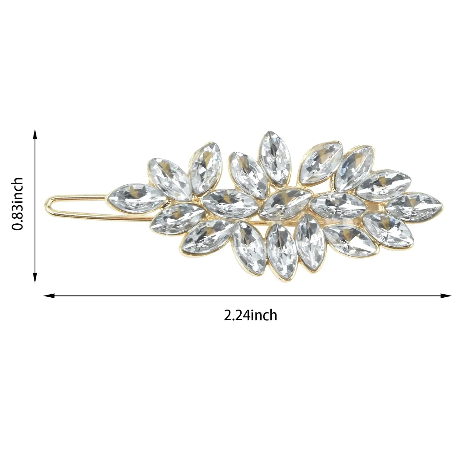 Rhinestone Hair Pins, Crystal Hair Clips, Handmade Cute Hair Barrettes, Hollow Geometric Hairpins, Elegant Metal Hairpin Hair Accessories Headwear Styling Tools, Gifts for Women Girls