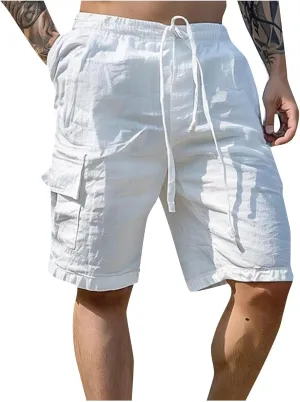 Running Shorts Men Slim-Fit Elastic Beach Shorts Gym Basketball Lightweight Classic Regular Activewear Pants