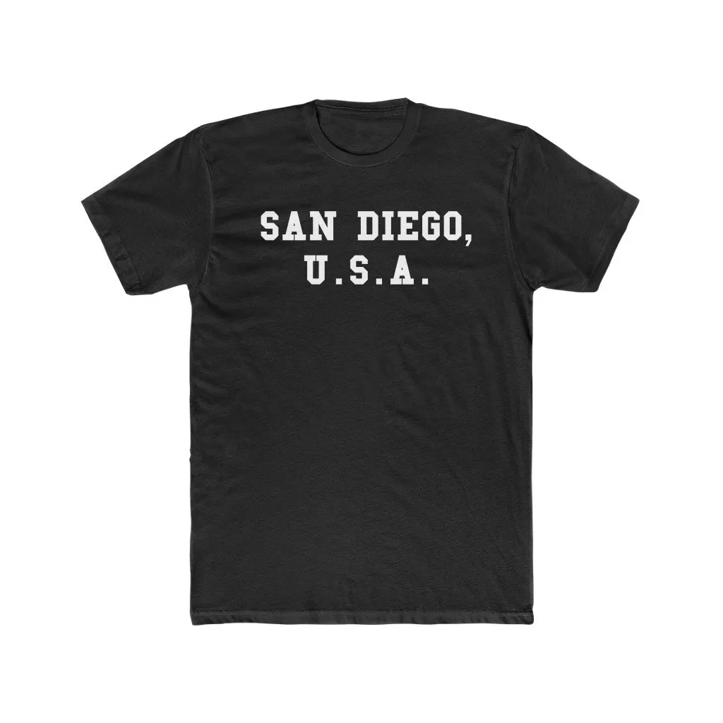 San Diego, U.S.A.  Men's Cotton Crew Tee