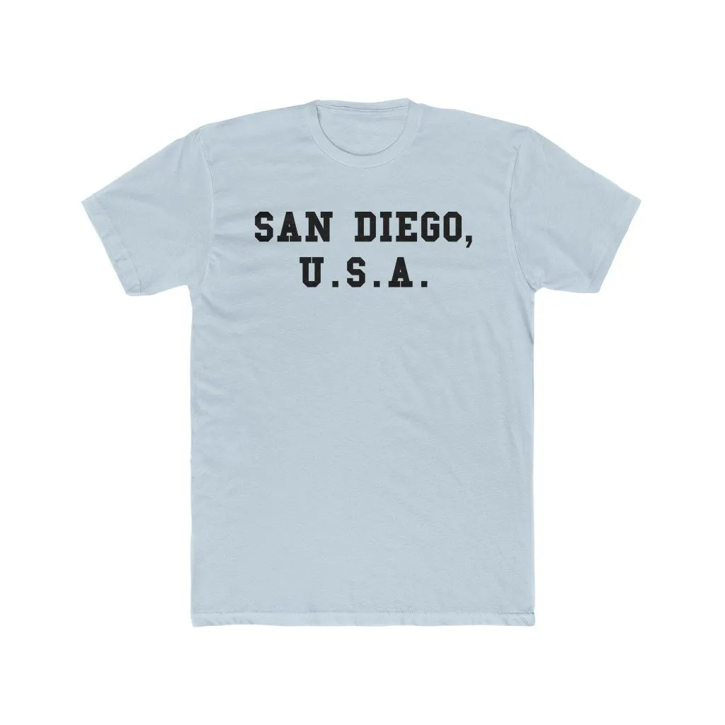 San Diego, U.S.A.  Men's Cotton Crew Tee