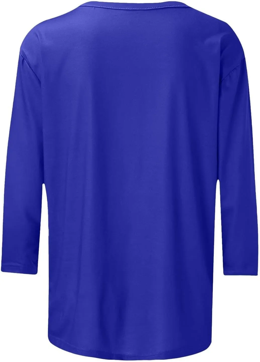 SHAOBGE 3/4 Sleeve Tops for Women's Solid Color Round Neck Slim Seven Point Sleeve T Shirt Top Women's Active