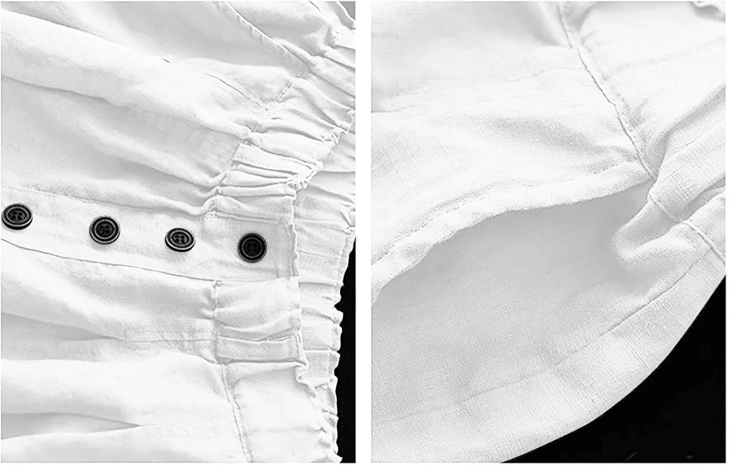 Shorts for Women Trendy 2024 Elastic High Waisted Cotton Linen Wide Leg Shorts Baggy Casual Summer Shorts with Pocket