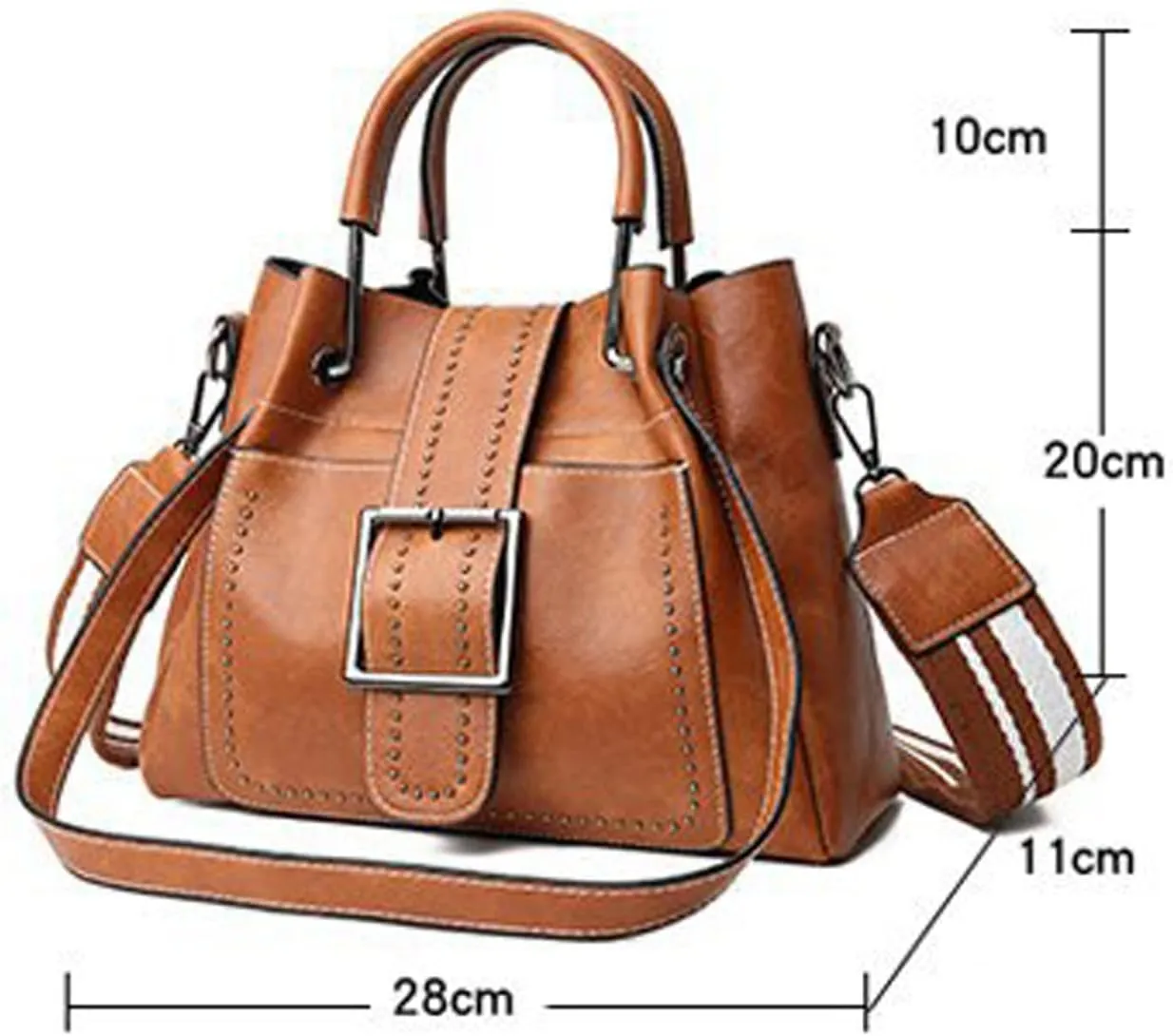 Shoulder bag Bags for Women PU Leather Handbags Crossbody Bag for Women Vintage Bucket Shoulder Bag Ladies Handbag