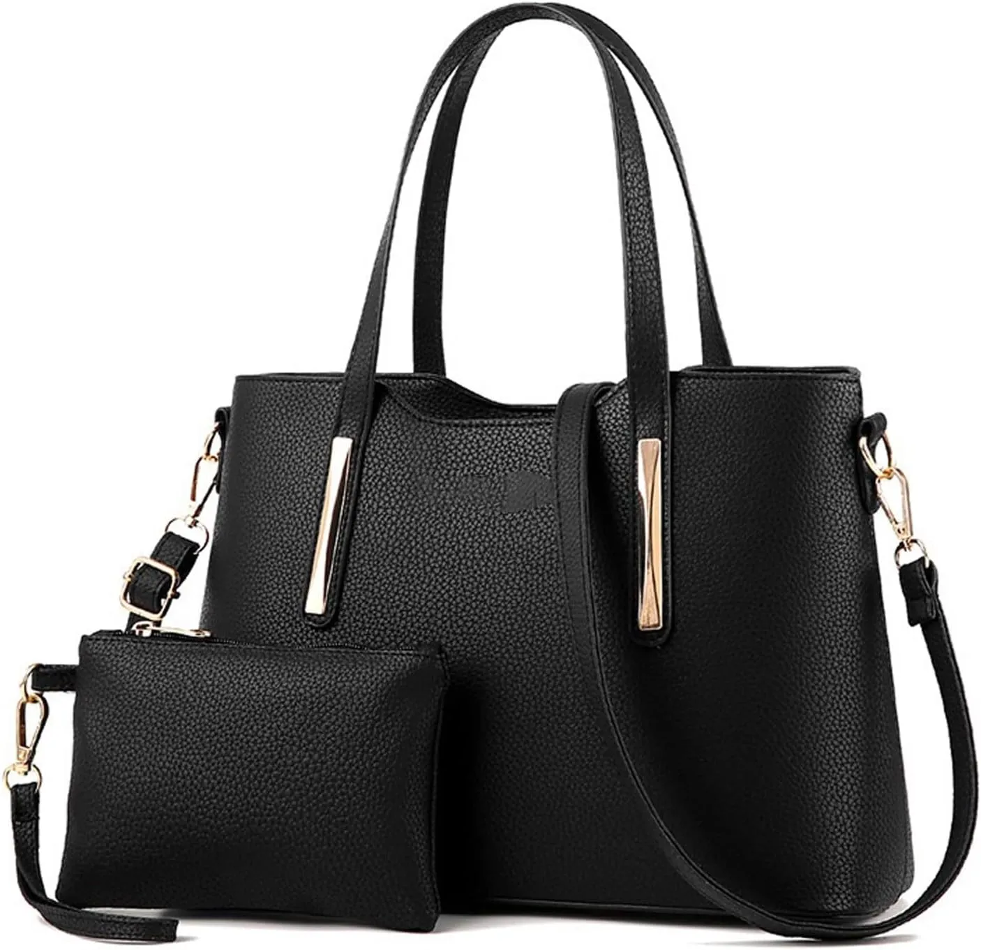 Shoulder Bag Luxury Handbags Women Bags Designer Large Capacity Tote Bag Leather Shoulder Crossbody Bags for Women(Black)