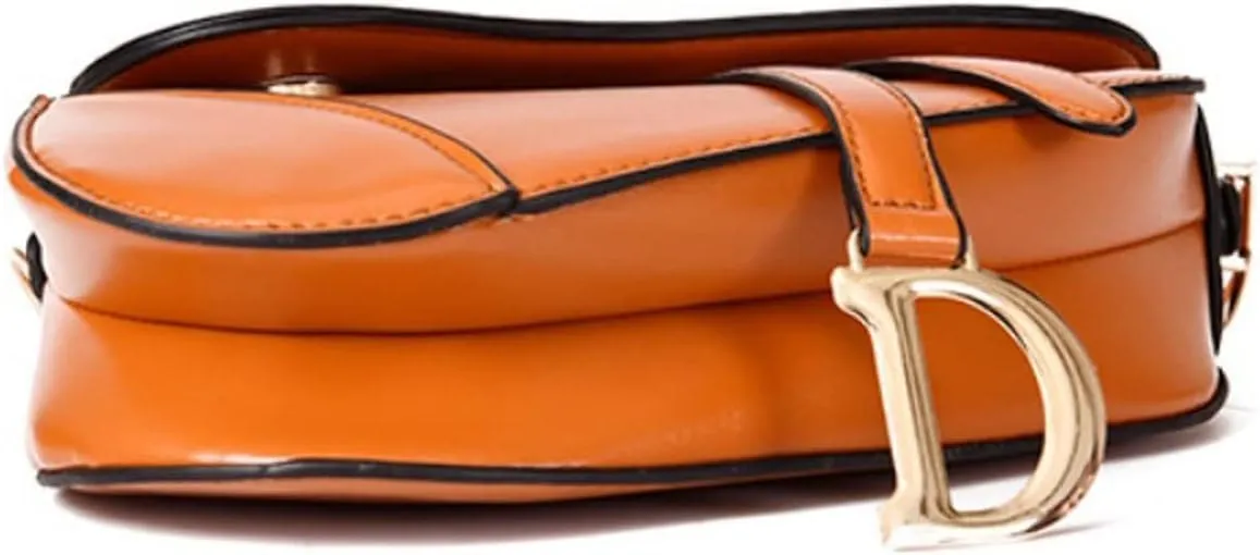 Shoulder bag PU Leather Saddle BagFemale Shoulder Bag Wide Strap Messenger Cross Body Handbag Purse For Women