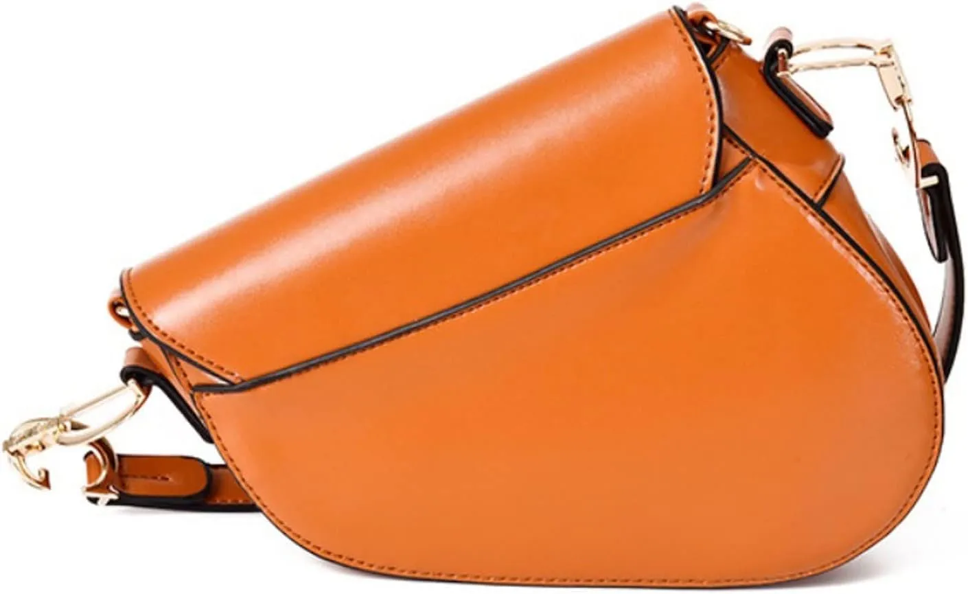 Shoulder bag PU Leather Saddle BagFemale Shoulder Bag Wide Strap Messenger Cross Body Handbag Purse For Women