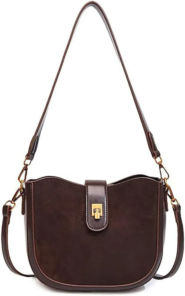 Shoulder Bags for Women Trendy Leather Saddle Handbag Clutch Tote Purse Underarm Handbag Crossbody Bags with 2 Straps