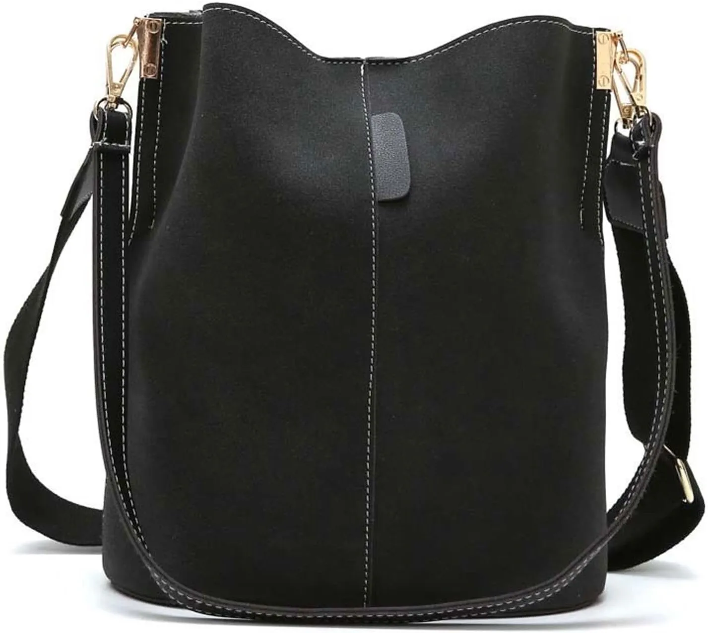 Shoulder Bags Women Solid Pattern Over The Shoulder Bag Big Capacious Bag Retro Shopping Bags PU Leather Bucket Handbag
