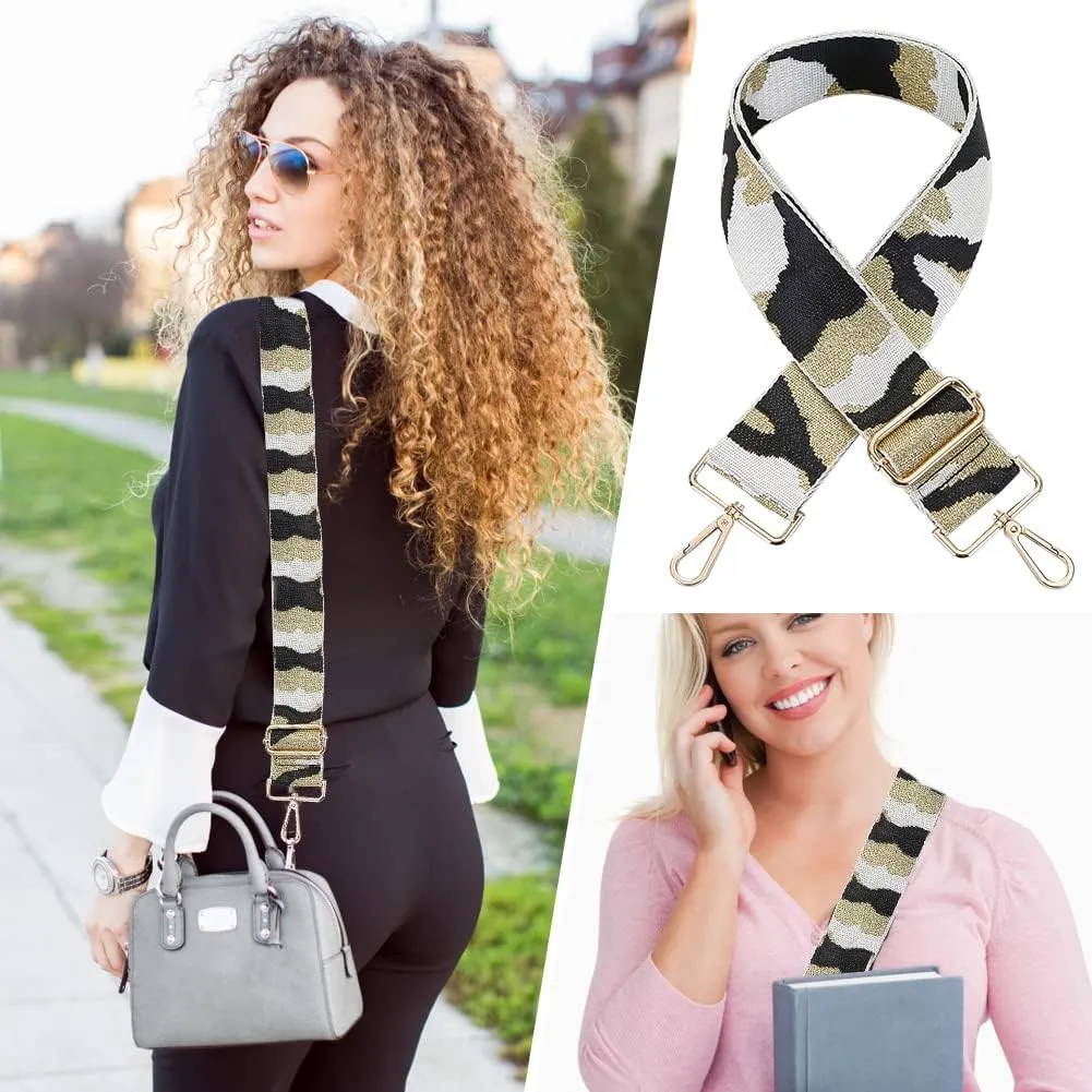 Shoulder Strap, Adjustable Replacement Belt with Metal Hooks Laptop Shoulder Strap for Briefcase Computer Messenger, Type 17
