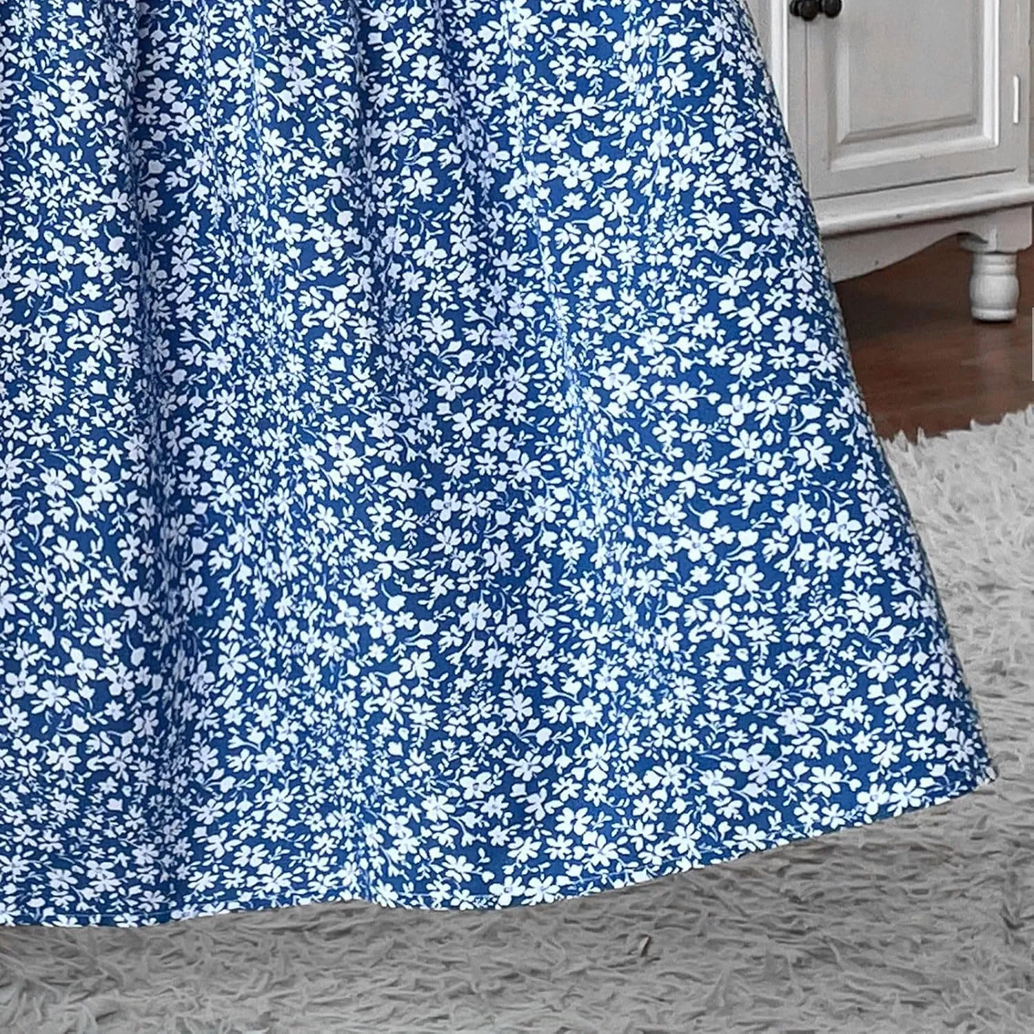 Skirts for Women Midi Length Women's Boho Floral Print Elastic High Waisted Swing A-Line Tiered Summer Beach Skirt