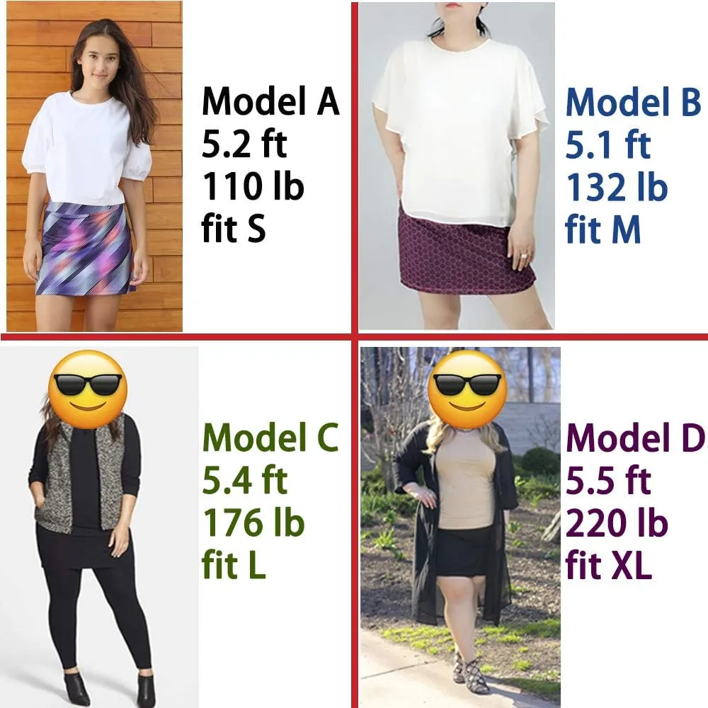 Skort for Women Lightweight Activewear Skirt for Running Tennis Golf Workout Pickleball Walking Casual