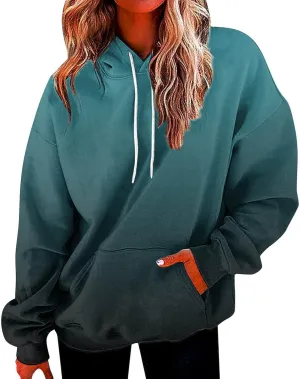 slqdgmryz Hoodies for Women Tie Dye Oversized Sweatshirt Plus Size Loose Fit Cute Hoodie Drawstring Fall Pullover with Pocket