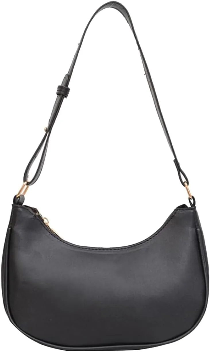 Small Crescent Shoulder Bags for Women, Cute Handbag Mini Clutch Purse Underarm