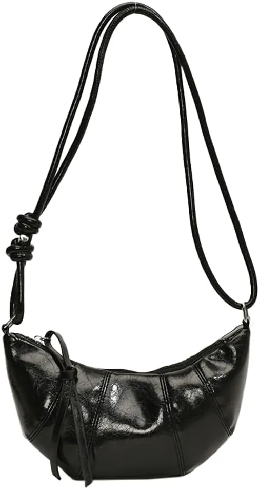Small Crossbody Bags for Women PU Leather Purse Crescent Bag Designer Shoulder Bag Adjustable Shoulder Straps Hobo