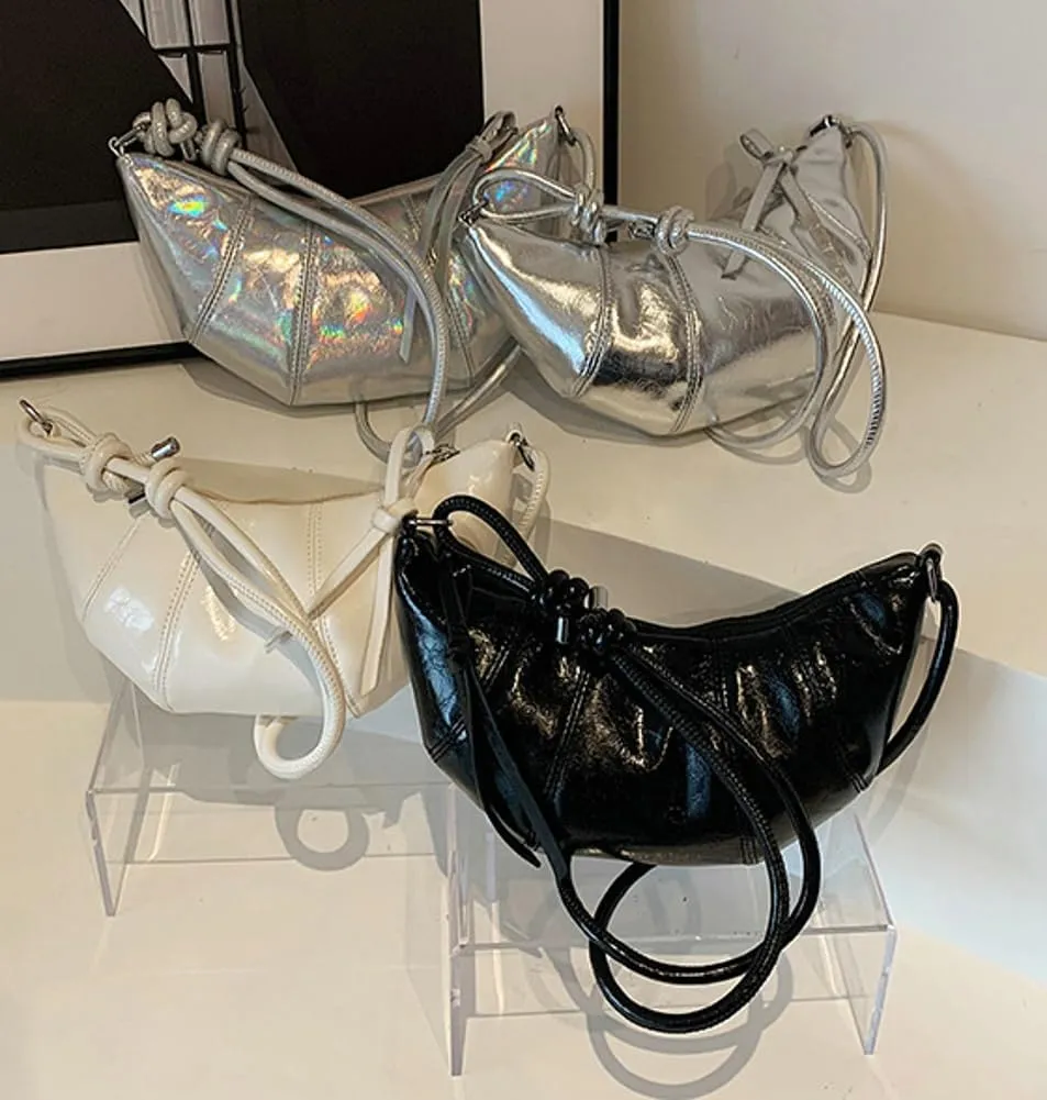 Small Crossbody Bags for Women PU Leather Purse Crescent Bag Designer Shoulder Bag Adjustable Shoulder Straps Hobo