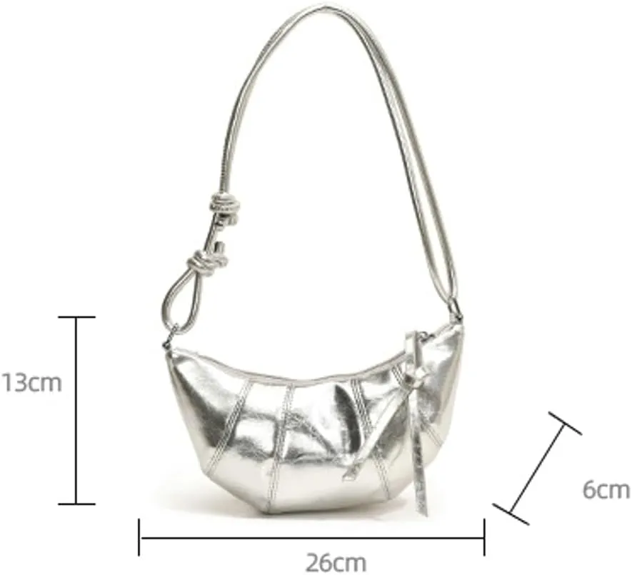 Small Crossbody Bags for Women PU Leather Purse Crescent Bag Designer Shoulder Bag Adjustable Shoulder Straps Hobo
