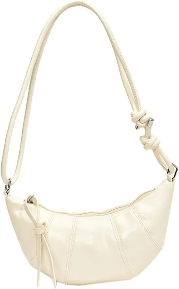 Small Crossbody Bags for Women PU Leather Purse Crescent Bag Designer Shoulder Bag Adjustable Shoulder Straps Hobo
