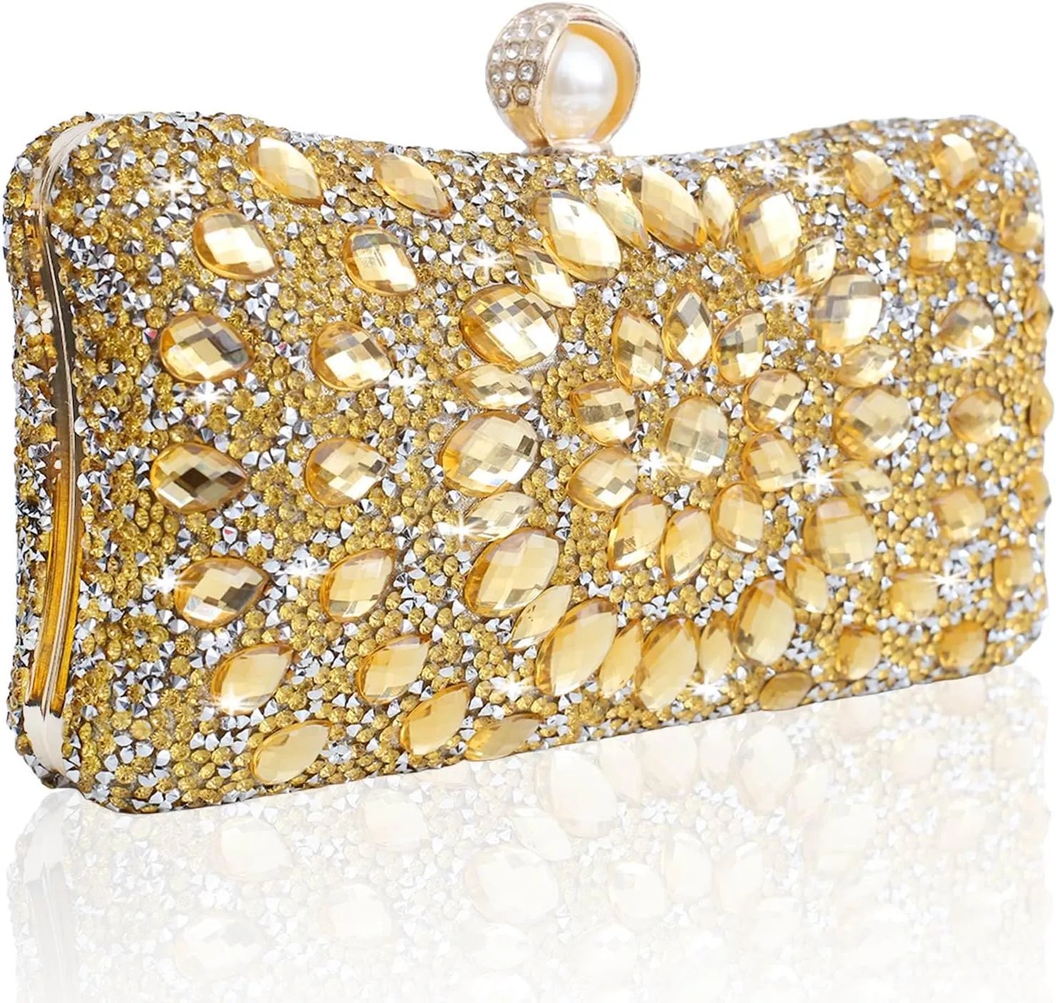 Sparkly Women's Evening Clutch Purses Rhinestone Bag Luxury Handbags For Weddings Formal Prom Party