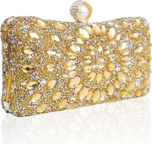 Sparkly Women's Evening Clutch Purses Rhinestone Bag Luxury Handbags For Weddings Formal Prom Party