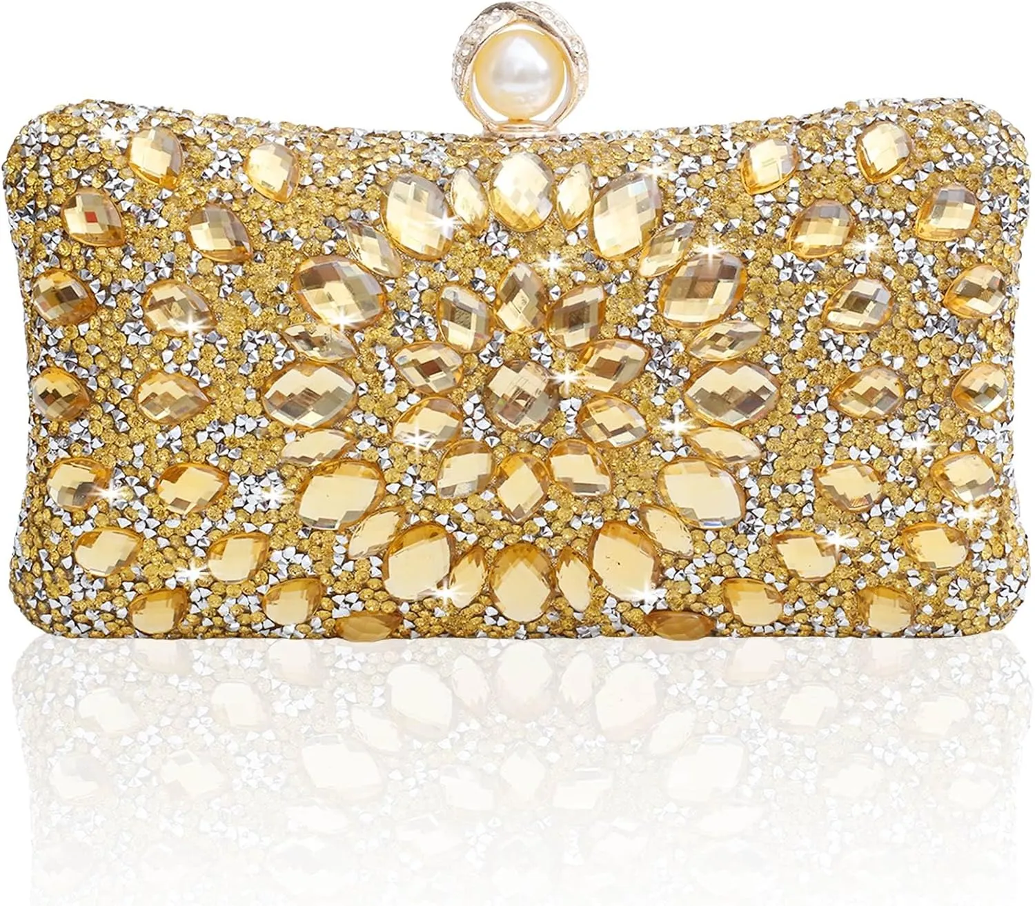 Sparkly Women's Evening Clutch Purses Rhinestone Bag Luxury Handbags For Weddings Formal Prom Party