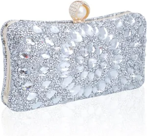 Sparkly Women's Evening Clutch Purses Rhinestone Bag Luxury Handbags For Weddings Formal Prom Party