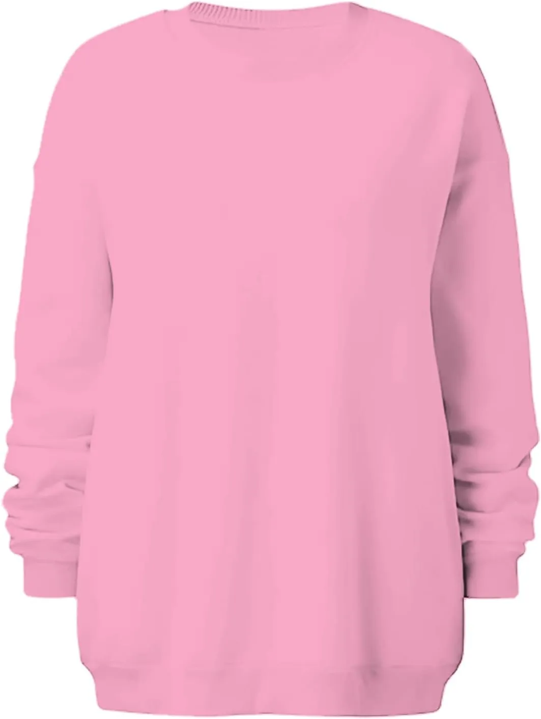 Stessotudo Oversized Sweatshirts for Women Crewneck Long Sleeve Baggy Boyfriend Tops Loose Fit Solid Casual Y2K Streetwear