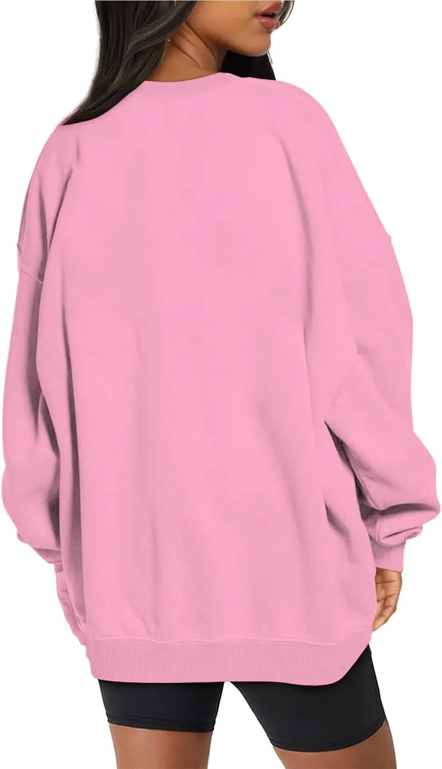 Stessotudo Oversized Sweatshirts for Women Crewneck Long Sleeve Baggy Boyfriend Tops Loose Fit Solid Casual Y2K Streetwear