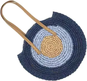 Straw Bag for Women, Bohemian Tote Bag Handmade Woven Handbags for Summer Vacation Beach Travel Daily Matching 42, One Color, One Size