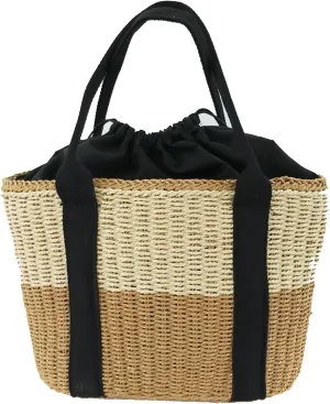 Straw Bag for Women, Bohemian Tote Bag Handmade Woven Handbags for Summer Vacation Beach Travel Daily Matching 73, One Color, One Size