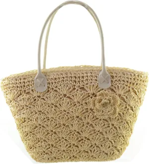 Straw Bag for Women, Bohemian Tote Bag Handmade Woven Handbags for Summer Vacation Beach Travel Daily Matching 86, One Color, One Size