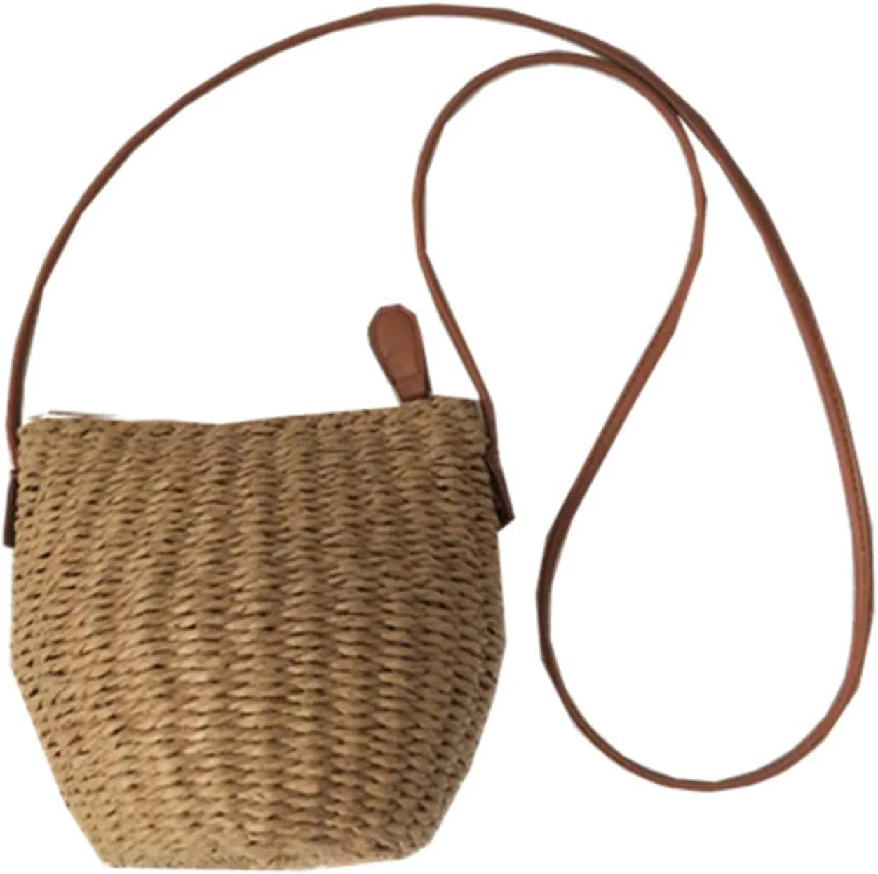 Straw Bag for Women, Bohemian Tote Bag Handmade Woven Handbags for Summer Vacation Beach Travel Daily Matching 95