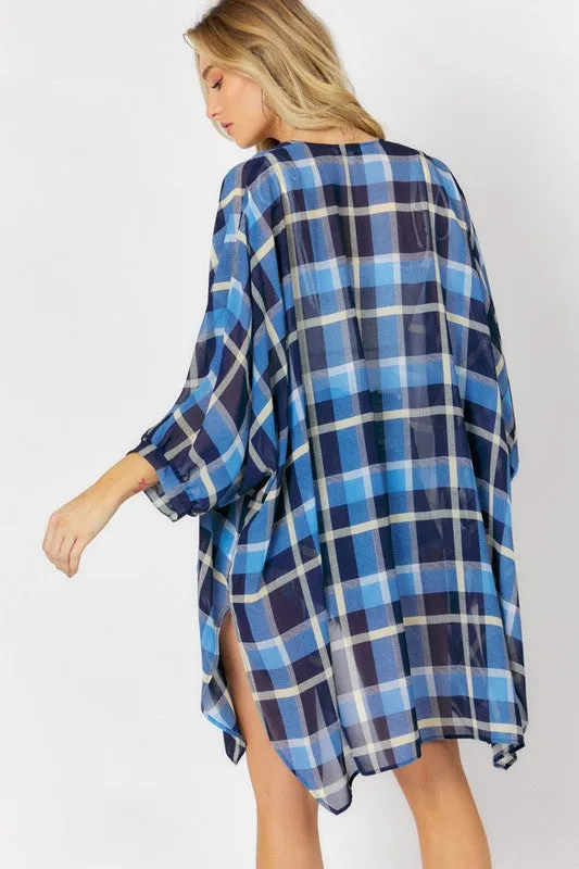STRIPED SHORT SLEEVE CARDIGAN