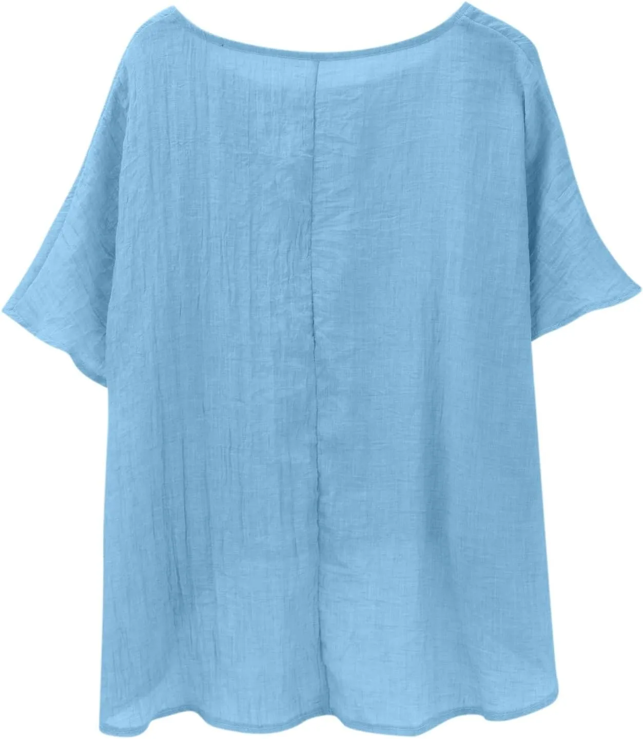 Summer Tops for Women 2025 Trendy Short Sleeve Cotton Linen Shirt Curved Hem Casual Boho Gauze Tunic Blouses Outfits