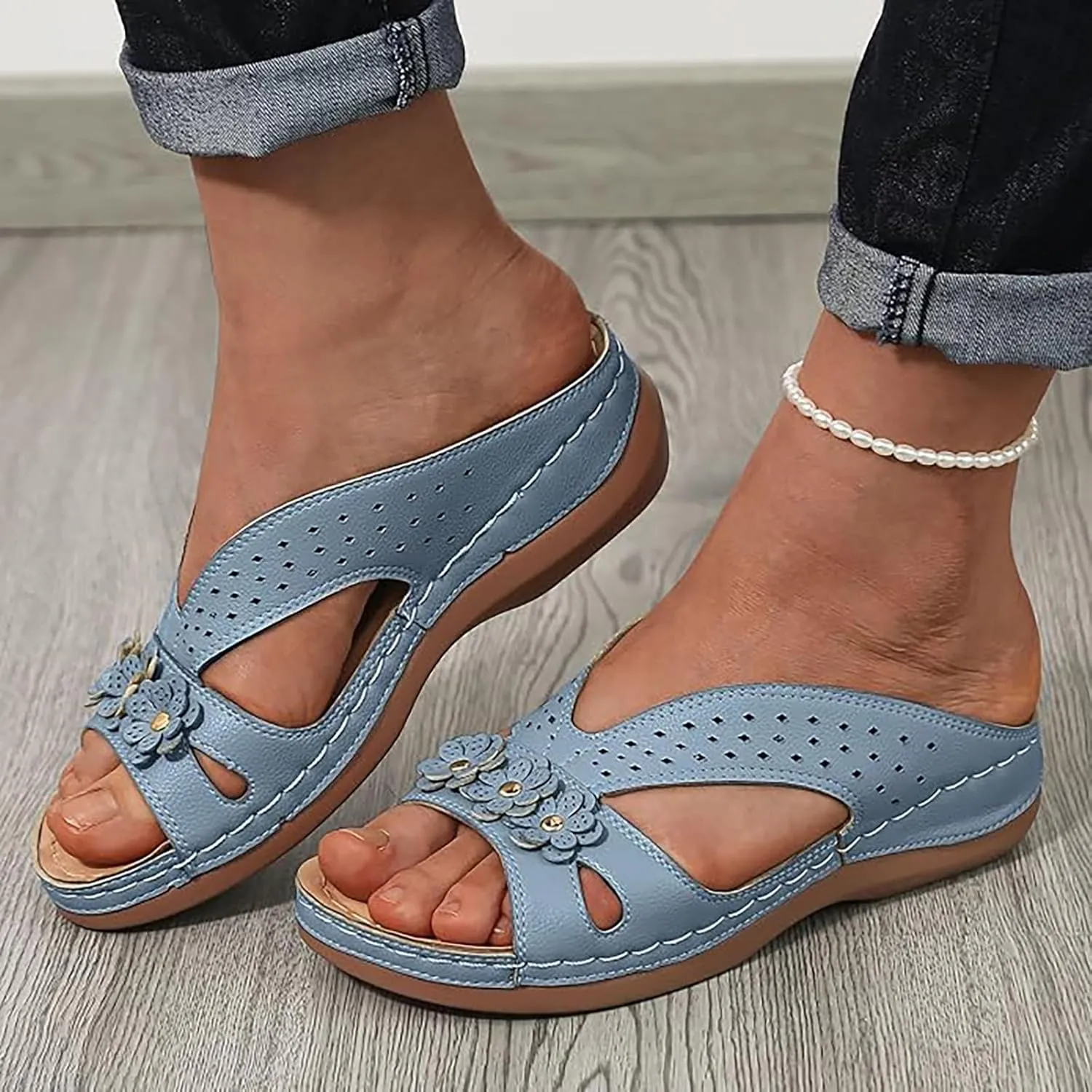 Summer Wedge Sandals for Women 2025 Orthopedic Platform Slip On Comfortable Dressy Slippers Dressy Lightweight Shoes