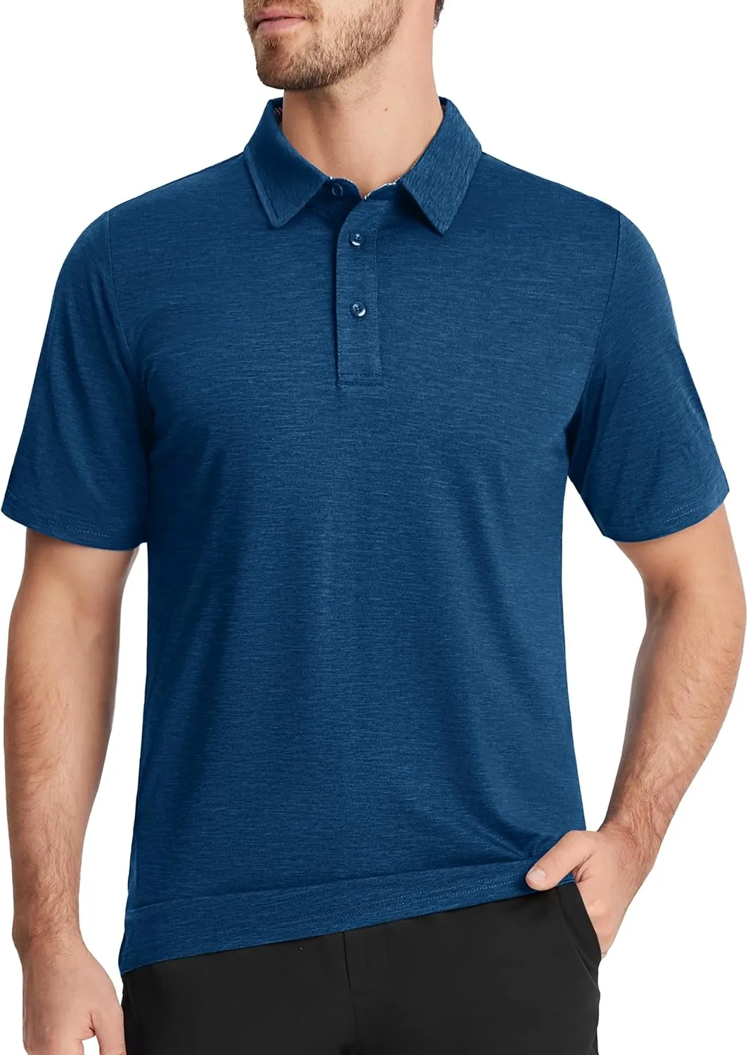 TACVASEN Men's Golf Shirts Short Sleeve Quick Dry Polo Shirts Moisture Wicking Casual Business Sports Breathable Polo