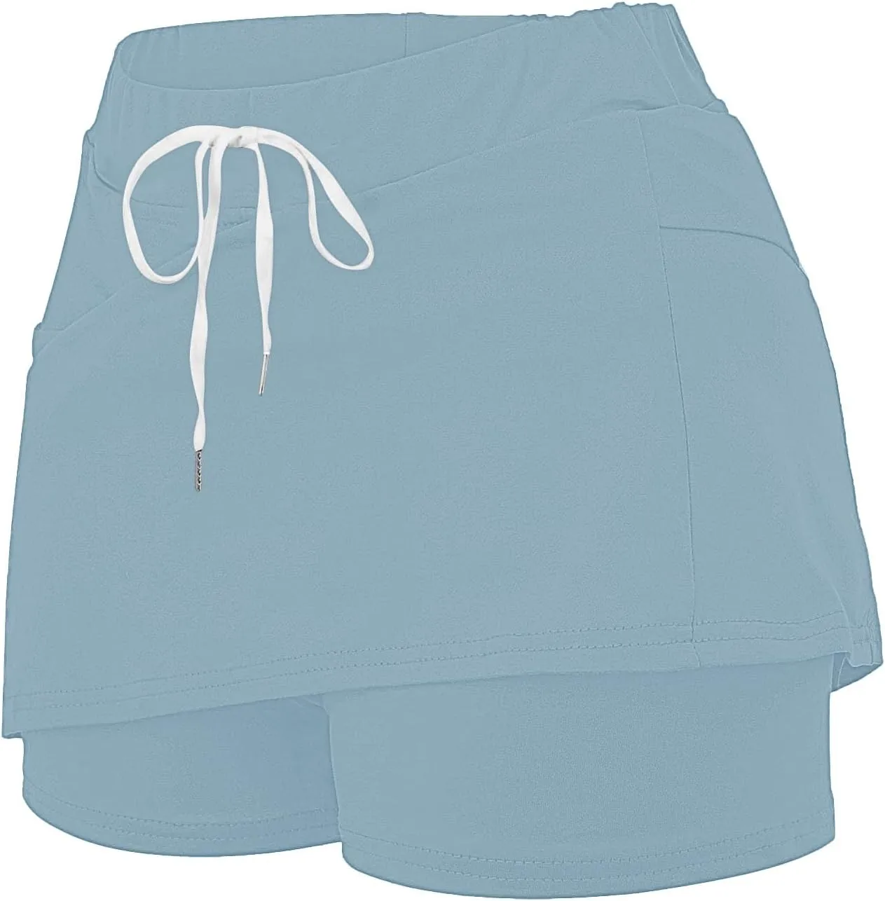 Tennis Skorts for Women with Inner Shorts High Waisted Drawstring Mini Skirts Summer Trendy Athletic Workout Shorts