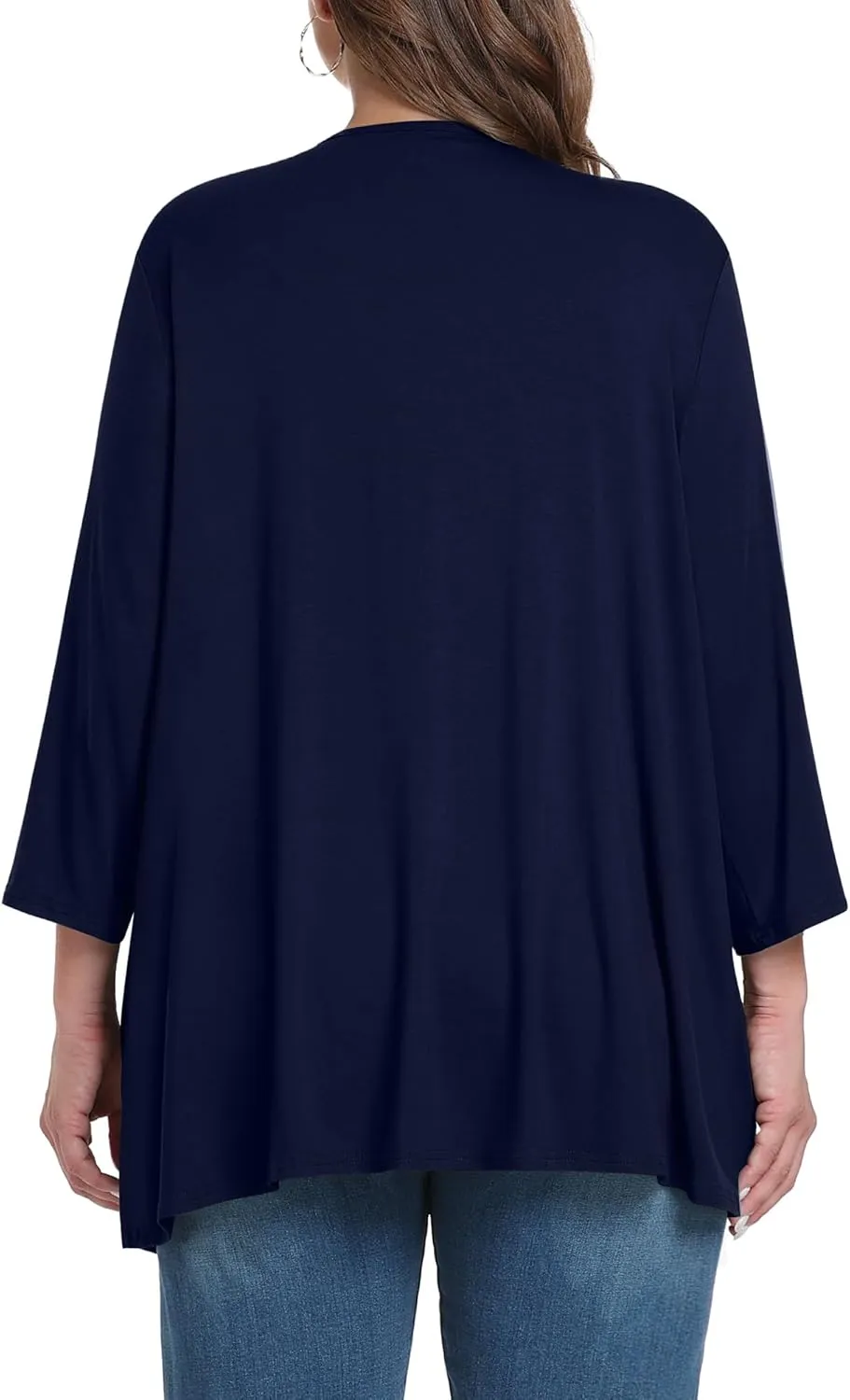 TIANZHU Women Cardigan Lightweight 3/4 Sleeve Casual Open Front Light Cardigan Drape Duster Sweaters