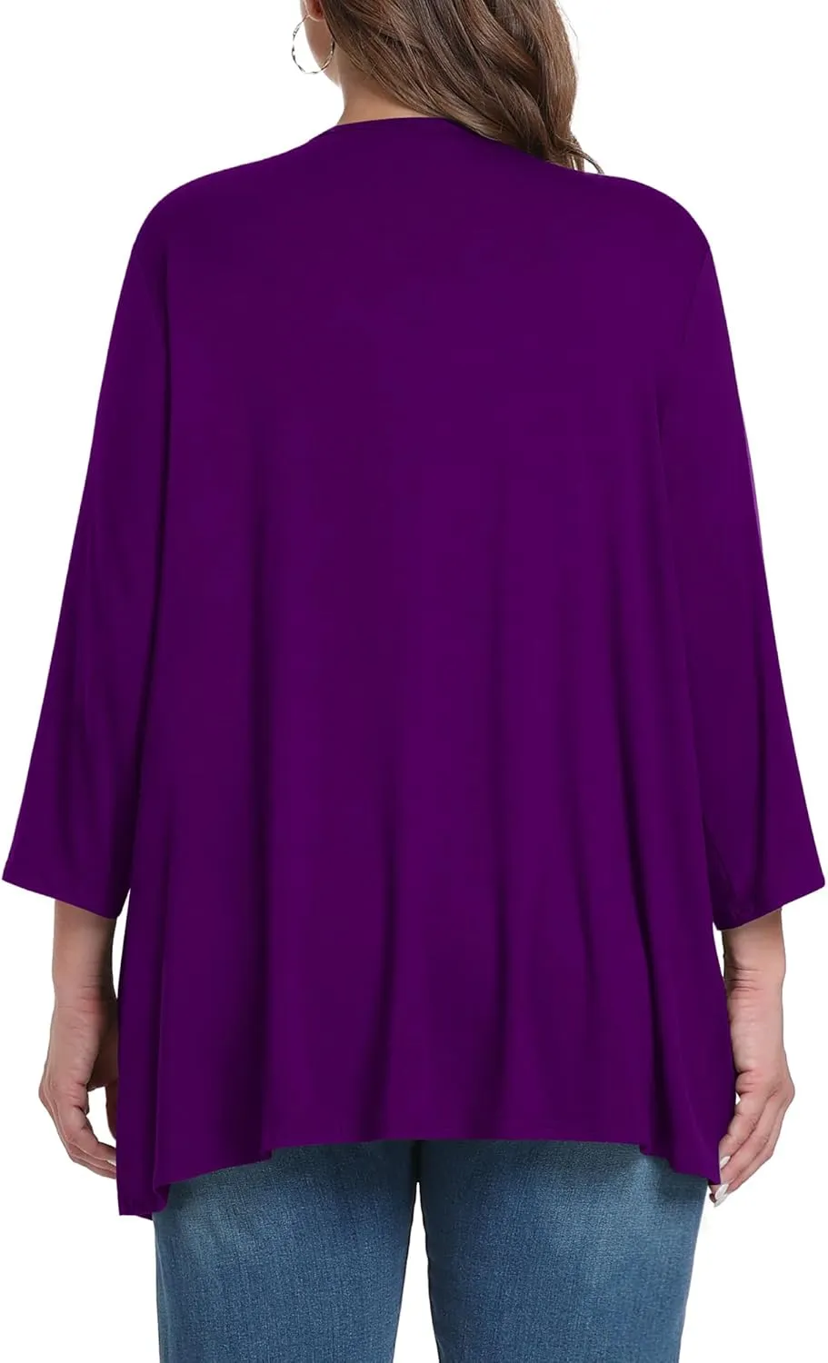 TIANZHU Women Cardigan Lightweight 3/4 Sleeve Casual Open Front Light Cardigan Drape Duster Sweaters