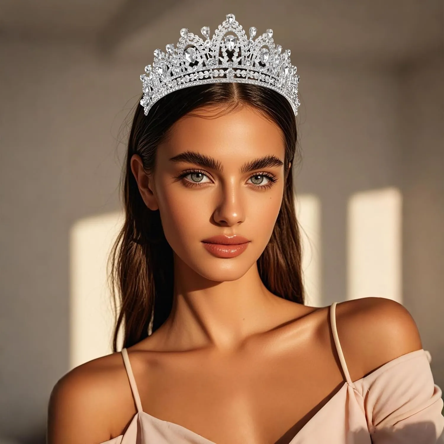 tiaras and crowns for women queen crowns for Women and Girls Crystal Princess Tiaras Rhinestone Tiaras For Wedding Bridal Birthday Prom Pageant Party