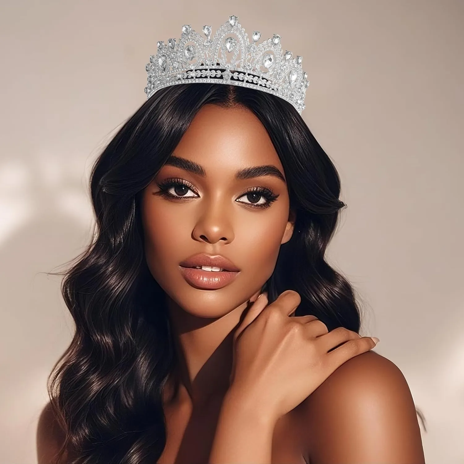 tiaras and crowns for women queen crowns for Women and Girls Crystal Princess Tiaras Rhinestone Tiaras For Wedding Bridal Birthday Prom Pageant Party