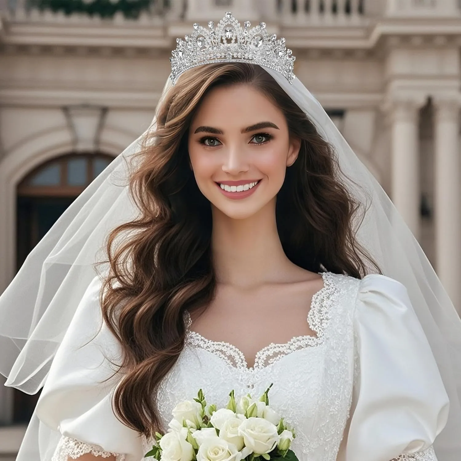 tiaras and crowns for women queen crowns for Women and Girls Crystal Princess Tiaras Rhinestone Tiaras For Wedding Bridal Birthday Prom Pageant Party