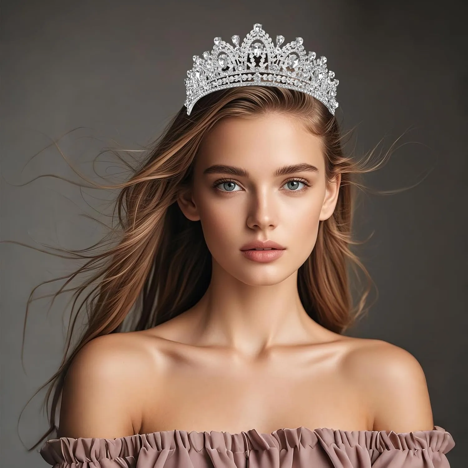 tiaras and crowns for women queen crowns for Women and Girls Crystal Princess Tiaras Rhinestone Tiaras For Wedding Bridal Birthday Prom Pageant Party