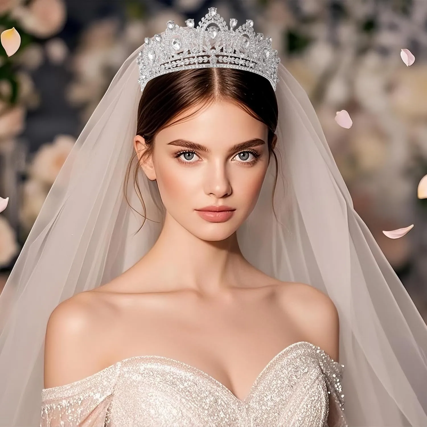 tiaras and crowns for women queen crowns for Women and Girls Crystal Princess Tiaras Rhinestone Tiaras For Wedding Bridal Birthday Prom Pageant Party