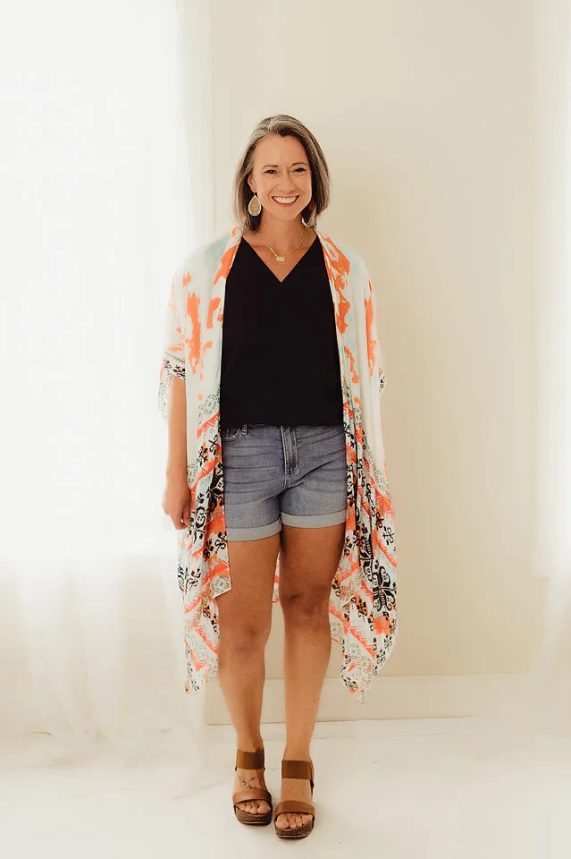 Tie Dye Ethnic Kimono
