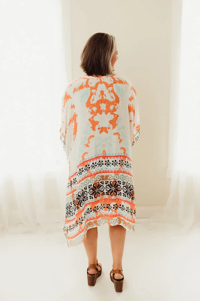 Tie Dye Ethnic Kimono