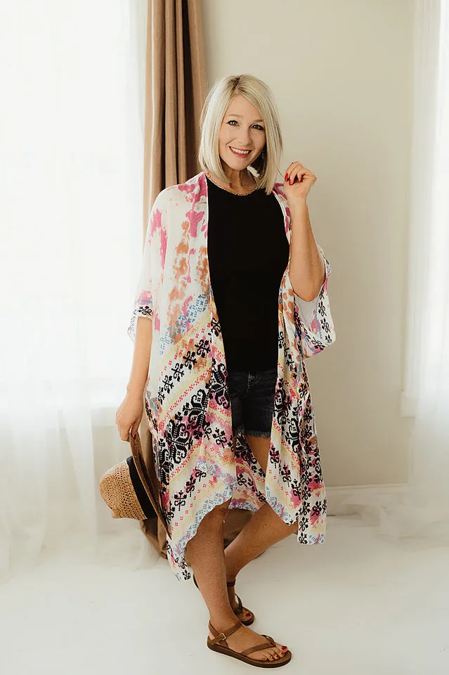 Tie Dye Ethnic Kimono