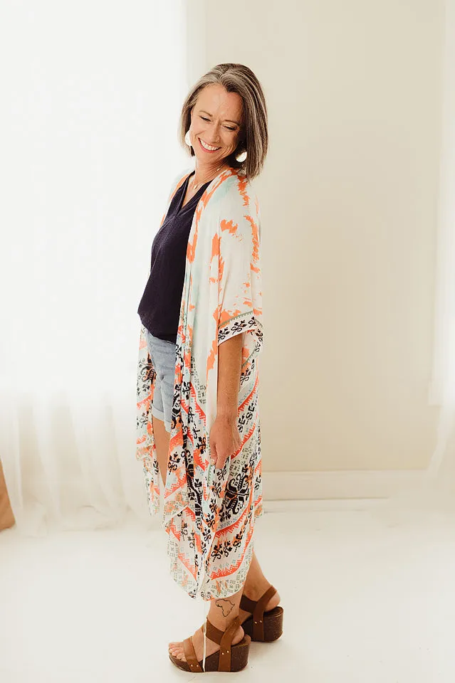 Tie Dye Ethnic Kimono