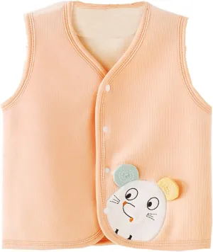 Toddler Girl Boys Sleeveless Coat Cotton Warm Vests Padded aistcoat Cute Thick Soft Clothes 0-4 Years