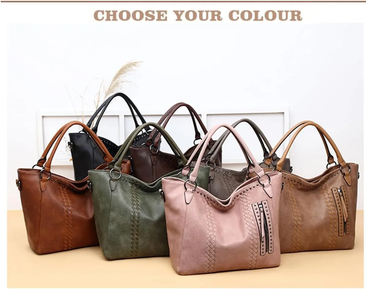 Tote Bag for Women PU Leather Shoulder Bags Fashion Hobo Bags Large Purse and Handbags with Adjustable Shoulder Strap